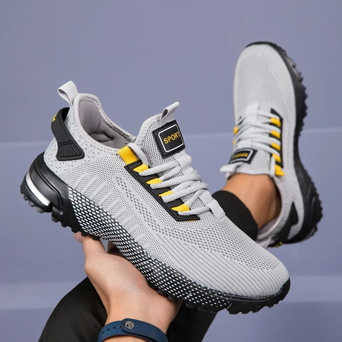 Men's Sneakers Breathable Mesh Men Casual Shoes Outdoor Non-Slip Sports Walking Lightweight Male Tennis Shoes Zapatillas Hombre